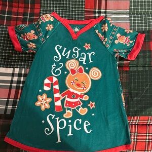 Disney Red and Green gingerbread gown